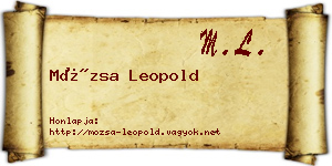 Mózsa Leopold névjegykártya